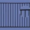 Aluminum Section 4h x 6w 2 rail 5/8" picket - BLK
