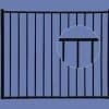 Aluminum Gate 4h x 5w 2-Rail - BLK