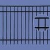 aluminum gate 5h x 5w 3 rail flat top 5/8" - BLK
