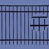 aluminum section 4h x 6w 3 rail boxed spear 5/8" - BLK