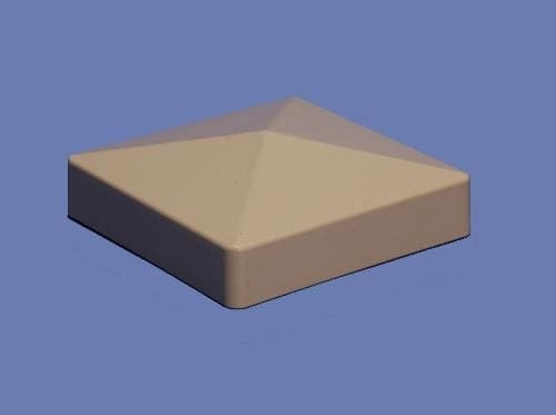 5" external flat cap - TAN