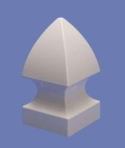 5" gothic cap - WHT
