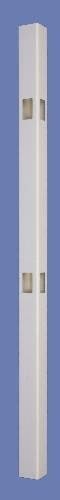 5" X 5" X 78" CONTEMPORARY SCALLOP CORNER POST FOR 4 HIGH-WHT..