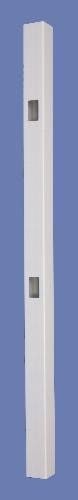 5" X 5" X 78" CONTEMPORARY SCALLOP END POST FOR 4 HIGH-WHT..