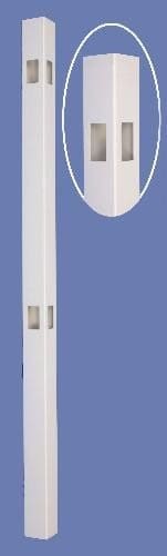5" X 5" X 78" CONTEMPORARY STRAIGHT CORNER POST FOR 4 HIGH-WHT..