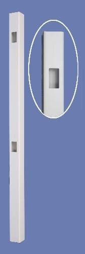 5" X 5" X 78" CONTEMPORARY STRAIGHT END POST FOR 4 HIGH-WHT..
